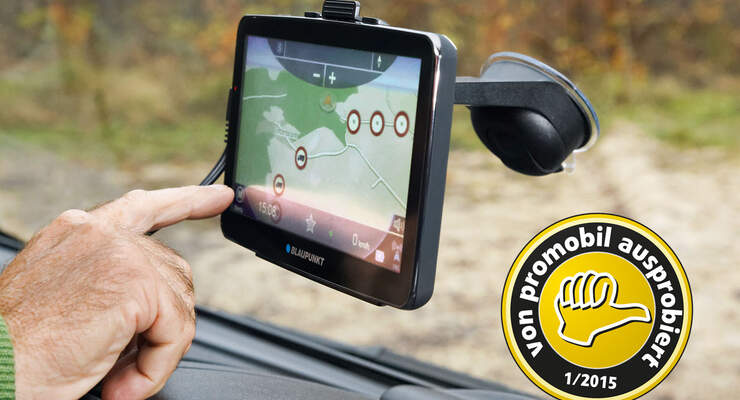Das Blaupunkt Navigationsgeraet.