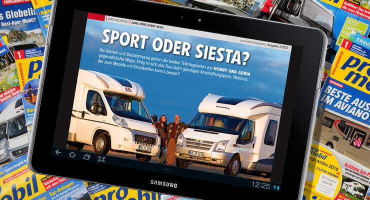 Das neue promobil-eMagazine für Android Tablets