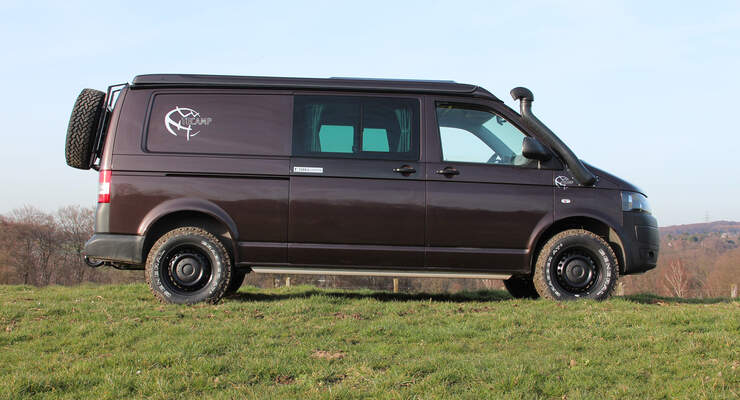 Der Tecamp basiert auf einem VW T5 mit langem Radstand.