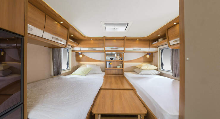 Hymer B-Klasse 588, Einzelbetten-Grundriss