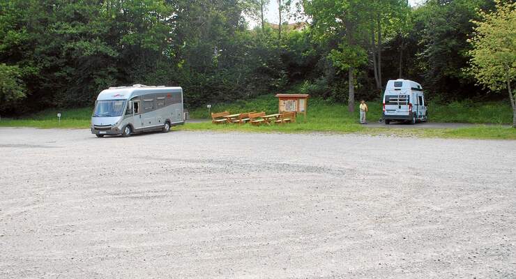 Stellplatz am Wanderparkplatz in Bayern