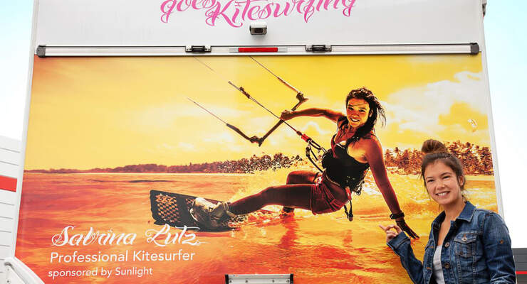 Sunlight wird Sponsor von Deutschlands bester Kitesurferin Sabrina Lutz. Sunlight unterstützt sie mit einem Wohnmobil.