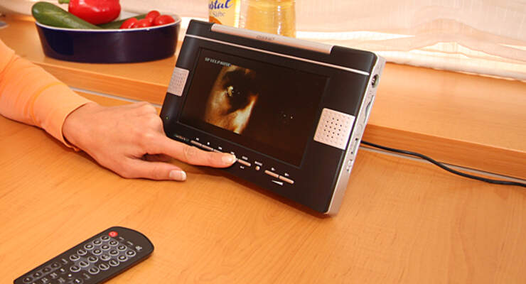 Wohnmobil 7-Zoll-Flachfernseher Auvisio Media-Player analoger TV-Empfang digitales DVB-T